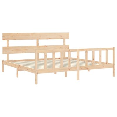 vidaXL Bed Frame without Mattress Super King Size Solid Wood Pine