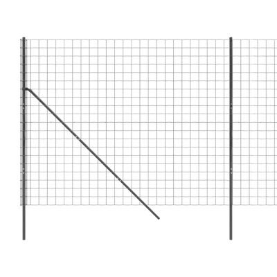 vidaXL Wire Mesh Fence Anthracite 1.4x10 m Galvanised Steel