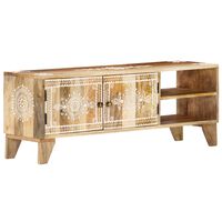 vidaXL TV Cabinet 110x30x40 cm Solid Wood Mango