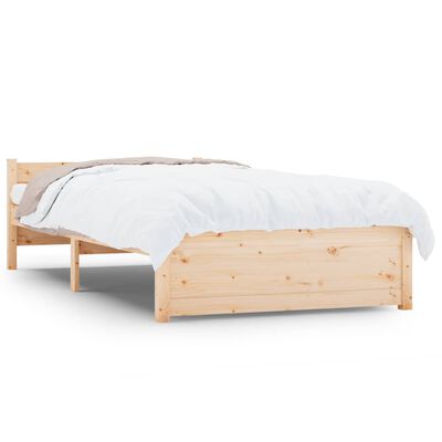 vidaXL Bed Frame without Mattress Solid Wood 90x190 cm Single