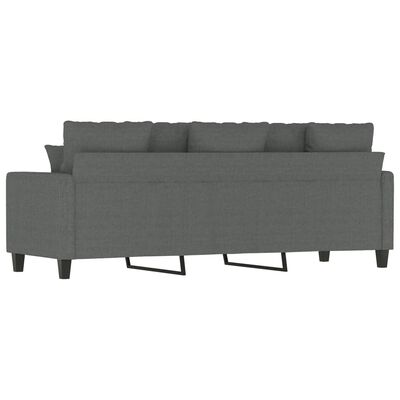 vidaXL 3-Seater Sofa Dark Grey 180 cm Fabric