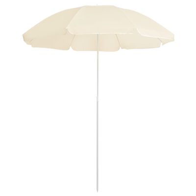 vidaXL Garden Parasol with Steel Pole Sand 180 cm