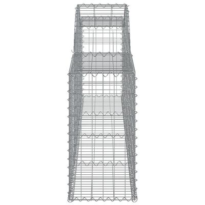 vidaXL Arched Gabion Baskets 9 pcs 300x30x60/80 cm Galvanised Iron