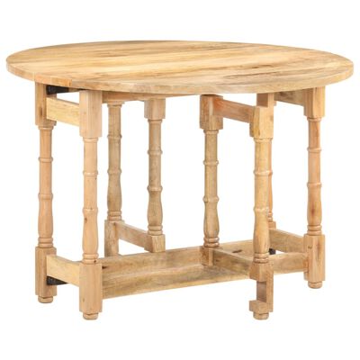 vidaXL Dining Table Round 110x76 cm Solid Mango Wood