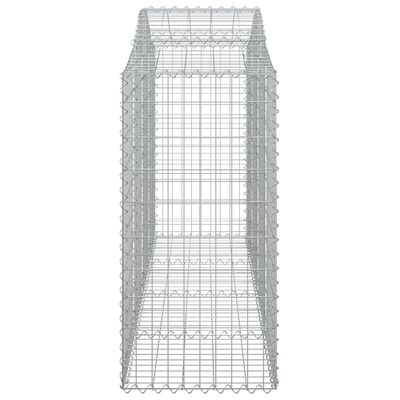 vidaXL Arched Gabion Baskets 10 pcs 200x50x100/120 cm Galvanised Iron