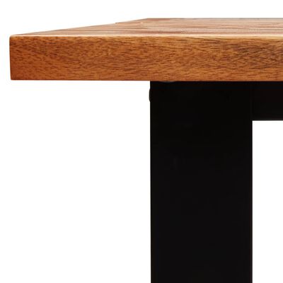 vidaXL Dining Table with Live Edge 200x90x75 cm Solid Wood Acacia