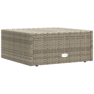 vidaXL 8 Piece Garden Lounge Set with Cushions Grey Poly Rattan