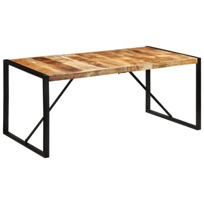 vidaXL Dining Table 175x90x76 cm Solid Rough Wood Mango