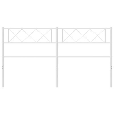 vidaXL Metal Headboard White 135 cm