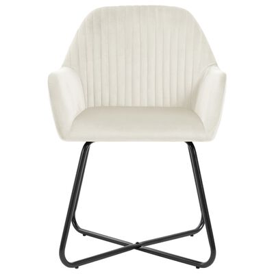 vidaXL Dining Chairs 4 pcs Cream Velvet