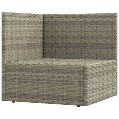 vidaXL 4 Piece Garden Lounge Set with Cushions Grey Poly Rattan