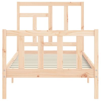 vidaXL Bed Frame without Mattress Single Solid Wood Pine