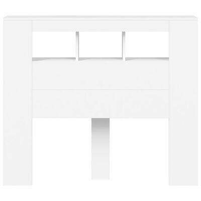 vidaXL LED Headboard White 120x18.5x103.5 cm Engineered Wood