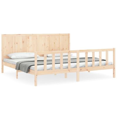 vidaXL Bed Frame without Mattress Super King Size Solid Wood Pine