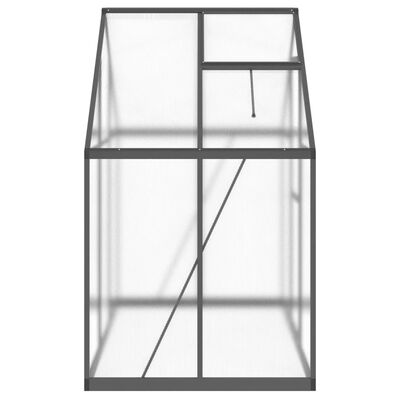 vidaXL Greenhouse with Base Frame Anthracite 169x114x195 cm Aluminium