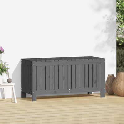 vidaXL Garden Storage Box Grey 108x42.5x54 cm Solid Wood Pine