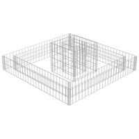 vidaXL Gabion Planter Galvanised Steel 120x120x20