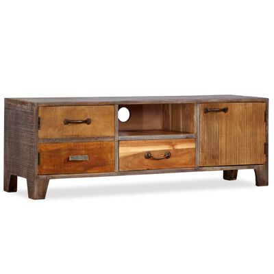 vidaXL TV Cabinet Solid Wood Vintage 118x30x40 cm