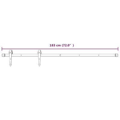 vidaXL Sliding Door with Hardware Set 80x210 cm Solid Wood Pine