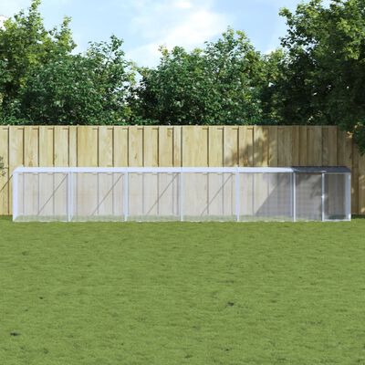 vidaXL Chicken Cage with Roof Anthracite 603x98x90 cm Galvanised Steel