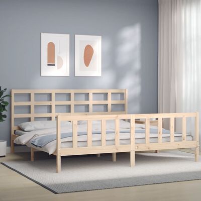 vidaXL Bed Frame without Mattress Solid Wood Pine