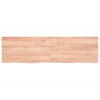 vidaXL Bathroom Countertop Light Brown 180x50x(2-6)cm Treated Solid Wood