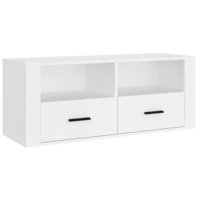 vidaXL TV Cabinet White 100x35x40 cm Engineered Wood