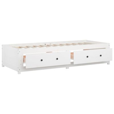 vidaXL Day Bed without Mattress White 90x190 cm Single Solid Wood Pine