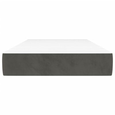 vidaXL Pocket Spring Bed Mattress Dark Grey 90x190x20 cm Velvet