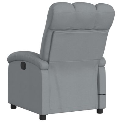 vidaXL Massage Recliner Chair Light Grey Fabric