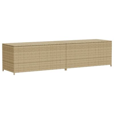 vidaXL Garden Storage Box Mix Beige 469L Poly Rattan