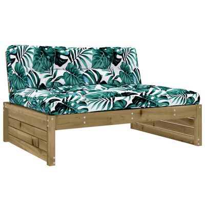 vidaXL 6 Piece Garden Lounge Set with Cushions Impregnated Wood Pine