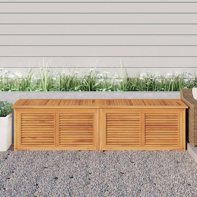 vidaXL Garden Storage Box with Bag 200x50x53 cm Solid Wood Teak