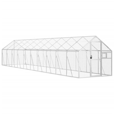 vidaXL Aviary Silver 1.79x10x1.85 m Aluminium