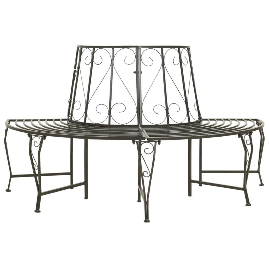 semi circle bench outdoor