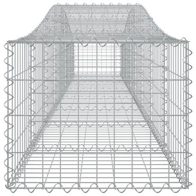 vidaXL Arched Gabion Baskets 4 pcs 400x50x40/60 cm Galvanised Iron