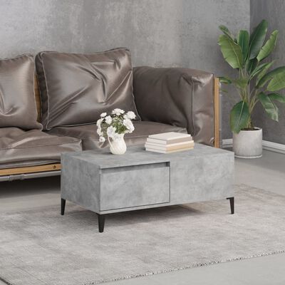 vidaXL Coffee Table Concrete Grey 90x50x36.5 cm Engineered Wood