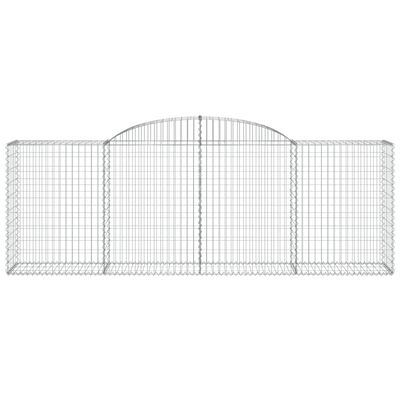 vidaXL Arched Gabion Baskets 12 pcs 300x50x100/120 cm Galvanised Iron