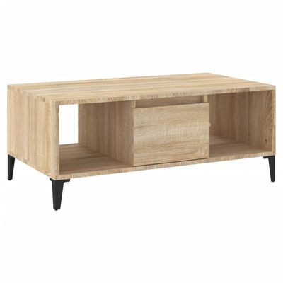 vidaXL Coffee Table Sonoma Oak 90x50x36.5 cm Engineered Wood