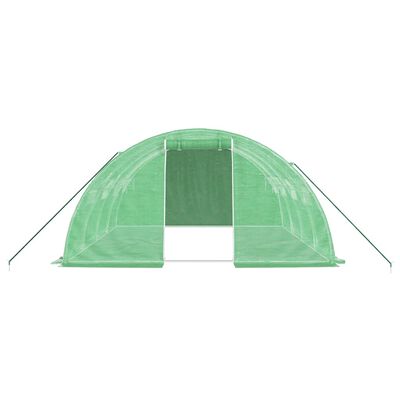 vidaXL Greenhouse with Steel Frame Green 16 m² 4x4x2 m