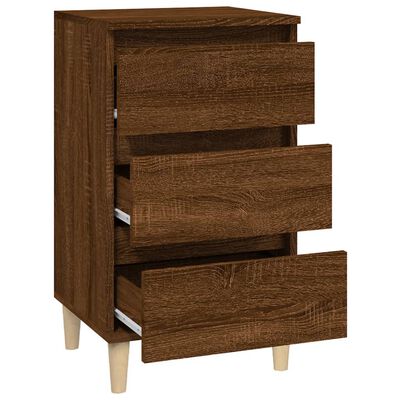 vidaXL Bedside Cabinet Brown Oak 40x35x70 cm Engineered Wood