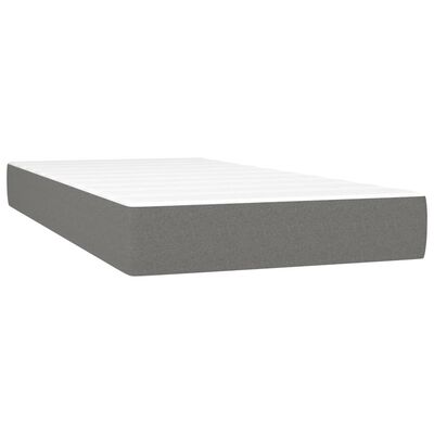 vidaXL Pocket Spring Bed Mattress Dark Grey 90x190x20 cm Fabric