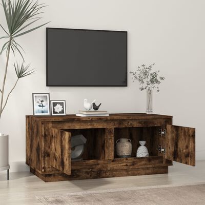 vidaXL Coffee Table Smoked Oak 102x50x44 cm Engineered Wood