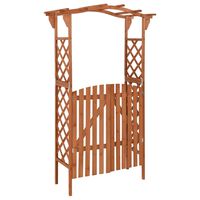 vidaXL Pergola with Gate 116x40x204 cm Solid Firwood