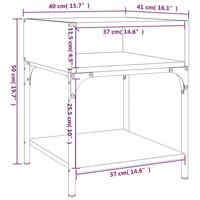 vidaXL Bedside Tables 2 pcs Black 40x41x50 cm Engineered Wood