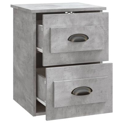 vidaXL Wall-mounted Bedside Cabinets 2 pcs Concrete Grey 41.5x36x53cm