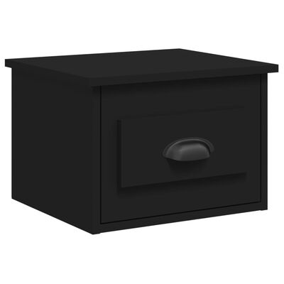 vidaXL Wall-mounted Bedside Cabinets 2 pcs Black 41.5x36x28cm