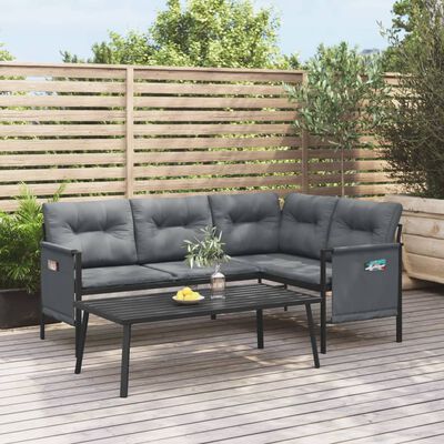 vidaXL 2 Piece Garden Lounge Set Anthracite Steel