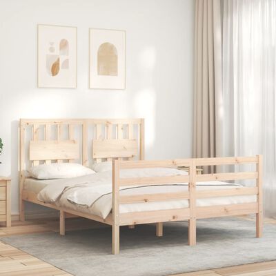 vidaXL Bed Frame without Mattress Double Solid Wood