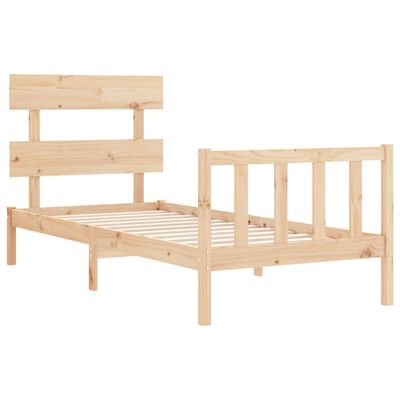 vidaXL Bed Frame without Mattress Single Solid Wood Pine